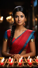 young indian woman in traditional wear