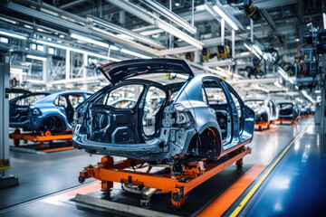 Automated assembly line for robot manipulators for the production of high-tech electric vehicles running on clean energy.