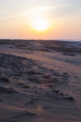 秋の鳥取砂丘の夕景 鳥取県 鳥取砂丘