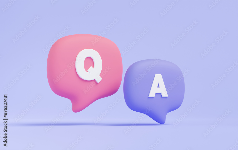 Poster message operator help chat contact on purple background. ask qa answer solution information, support
