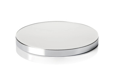Silver Compact Mirror On Transparent PNG