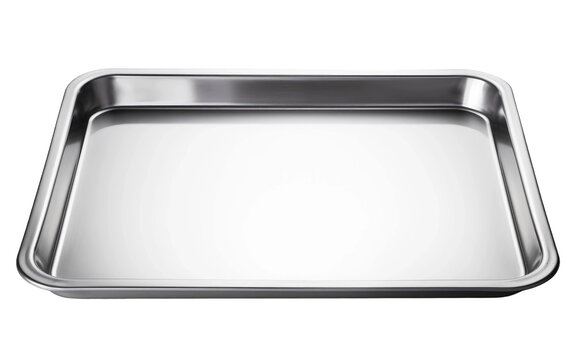 Stylish Silver Tray On Transparent PNG