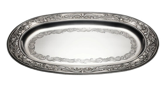 Silver Tray for Entertaining On Transparent PNG