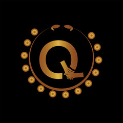 Initial Q logo design vector Template. Abstract Letter Q vector illustration logo design.