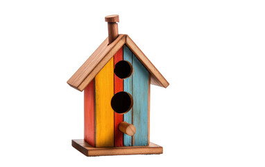 Obraz na płótnie Canvas Colorful Avian Abode On Transparent PNG