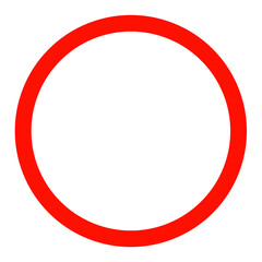 Red ring outlined icon 