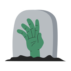 Fototapeta premium zombie out from grave