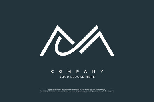 Letter MJ or JM Logo Design Vector