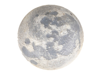 moon relief round on white background