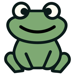 カエルのイラスト 緑