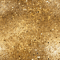 Gold glittering christmas background with golden sparkles and stars.