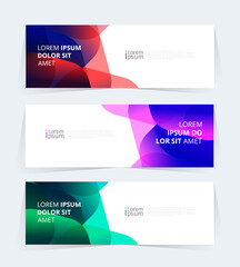 Geometric banner design with Vector presentation template.