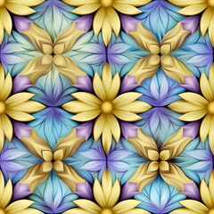 Colorful mandala repeat pattern