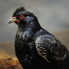 Fototapeta premium A beautiful black bird