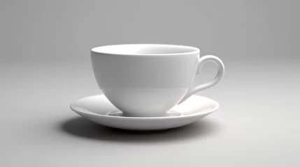 Foto op Plexiglas tea cup mockup white background © mady