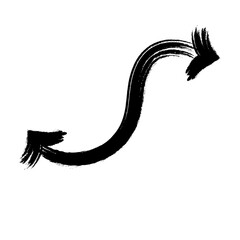 black arrow brush element