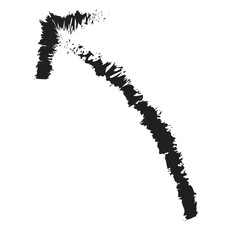 black arrow brush element