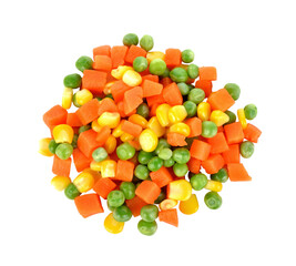 Mix of vegetable containing carrots, peas, and corn transparent png