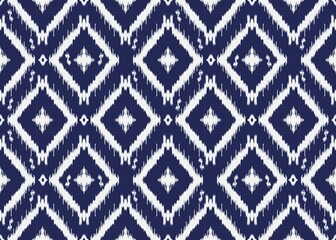 Ethnic abstract ikat art. Seamless pattern in tribal, folk embroidery, and Mexican style. Aztec geometric art ornament print.Design for carpet, wallpaper, clothing, wrapping, fabric, cover, textile