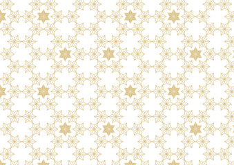 Fototapeta premium 麻の葉モチーフの少し変わったシームレスな和柄のパターン背景_パターン2-3