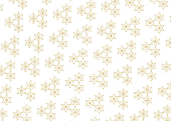 麻の葉モチーフの少し変わったシームレスな和柄のパターン背景_パターン3-3