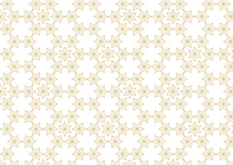 麻の葉モチーフの少し変わったシームレスな和柄のパターン背景_パターン2-2