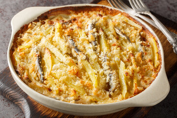 Jansson's frestelse or Janssons temptation is a Swedish gratin style dish made from potatoes, onion...