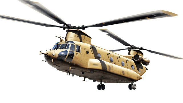 military helicopter on a transparent background
