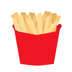french fries in a red box