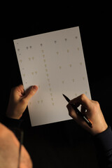 A4 sheet of calibration for a six-color photo printer