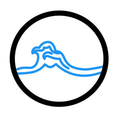 water wave logo icon