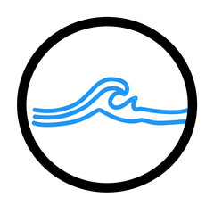 water wave logo icon