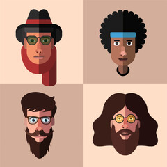 avatar face vector element