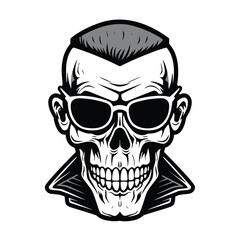 Biker Skull Silhouette