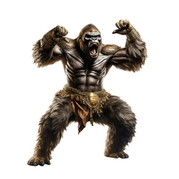 king kong looking isolated on white