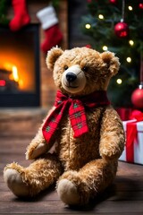 christmas teddy bear 