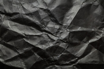 Crumpled Black Paper Texture