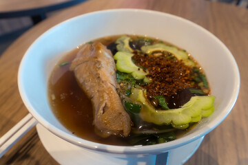 Thai chicken noodle soup recipe - 676248097