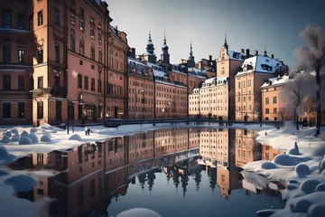 Photo sur Plexiglas Stockholm panorama of the old town
