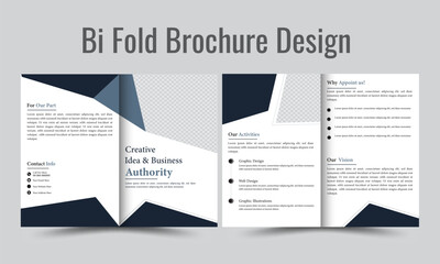 Business Bi-fold brochure template Vectors & Illustrations for your Agency.