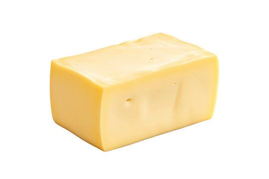 Plain Butter Block Isolated on Transparent Background