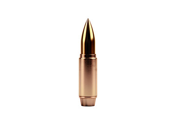 Lethal Gun Bullet Isolated on Transparent Background