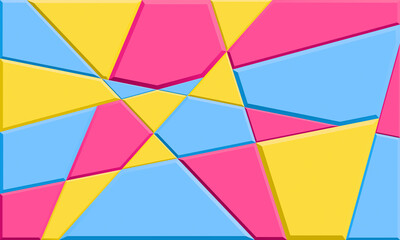 Fototapeta premium Colorful 3D background.Geometry abstract background.Vivid trendy texture wallpaper.