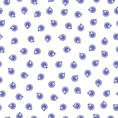Seamless pattern with purple stopwatch