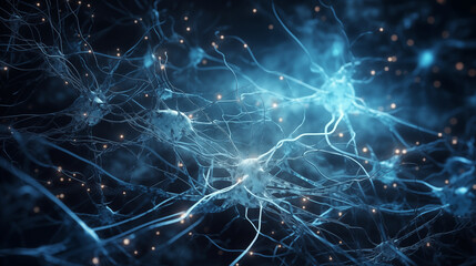 Neural Network and Electrical Neuron Activity - Generative AI