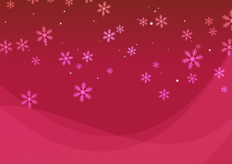 雪の結晶が舞う抽象イメージ背景