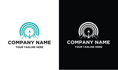 Rocket or paper plane fast space flying logo icon vector for business brand app icon rocket logo template