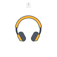 Headphone icon symbol vector illustration isolated on white background