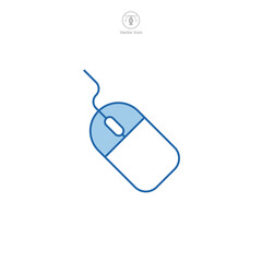 Mouse icon symbol vector illustration isolated on white background