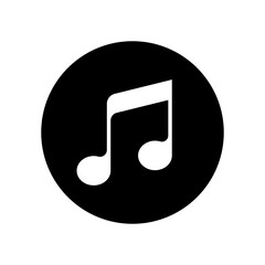 Music notes vector icon. Note illustration sign. Music symbol or logo.